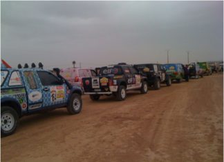 depart de la 1ere etape du rallye aicha des gazelles 2011