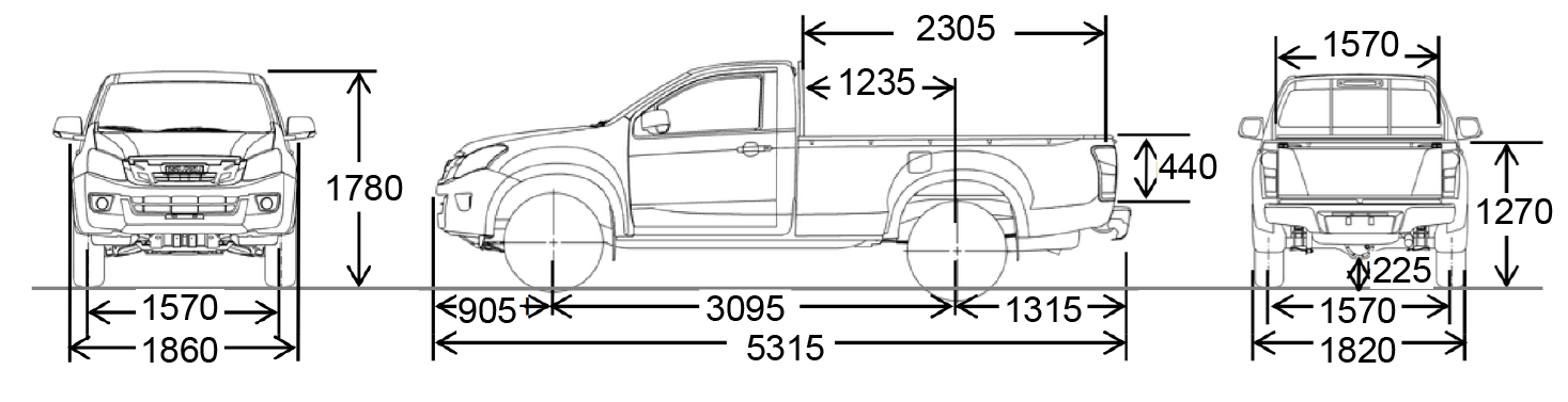 L ширина. Исузу д Макс габариты кузова. Грейт вол Вингл 7 габариты. Isuzu d Max пикап габариты кузова. Isuzu d-Max габариты.