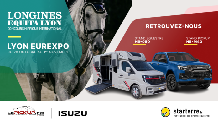 Equita Lyon 2026 : Rendez-vous sur le stand ISUZU Midi France !